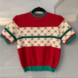 Chanel knitted short sleeve top